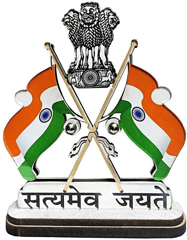 Ruban India Rectangle Car Dashboard Flag Flag(Plastic) Ruban India Rectangle Car Dashboard Flag Flag(Plastic)