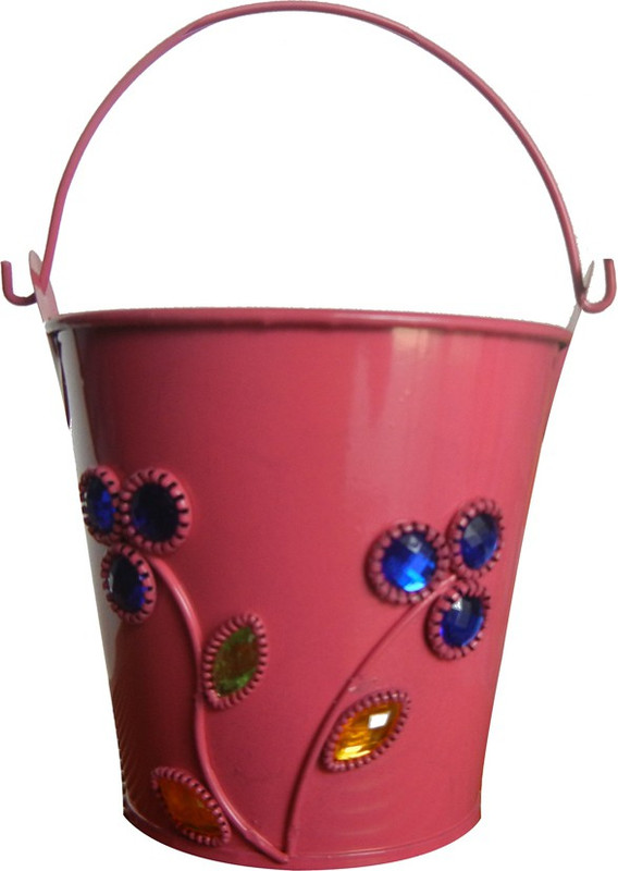 shopx sfb44 Silicone Flower Basket without Artificial Flower & Plant(W: 6 cm x H: 8 cm x D: 8 cm)