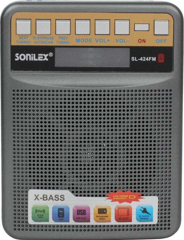 Sonilex SL-424FM FM Radio(Grey, Black, Red)