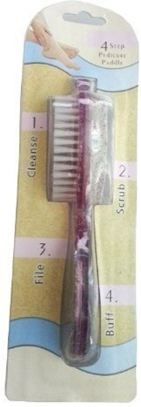 4 Step Pedicure Paddle To Cleanse, Scrub, Flie And Buff