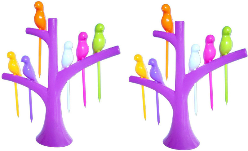 Dhawan Birdie Plastic Fruit Fork Set(Pack of 14) RS.165 (78.00% Off) - Flipkart