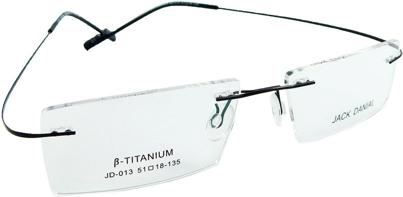 B-Titanium Rimless Rectangle Frame(51 mm)