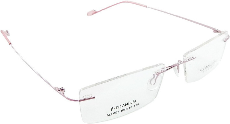B-Titanium Rimless Rectangle Frame(52 mm)