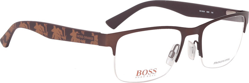 Boss Orange Half Rim Wayfarer Frame(53 mm)