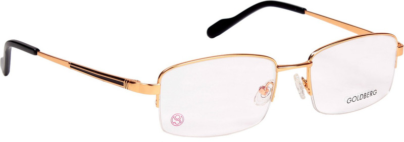 Gold Berg Half Rim Rectangle Frame(54 mm)