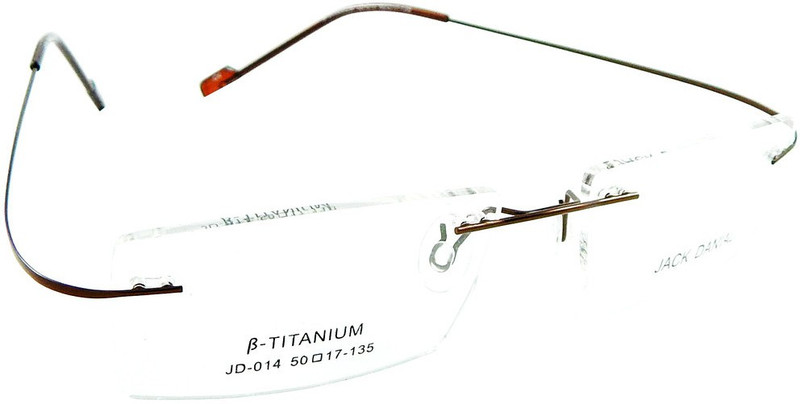 B-Titanium Rimless Rectangle Frame(50 mm)