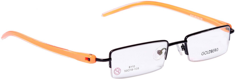Gold Berg Half Rim Rectangle Frame(50 mm) RS.2490 (77.00% Off) - Flipkart