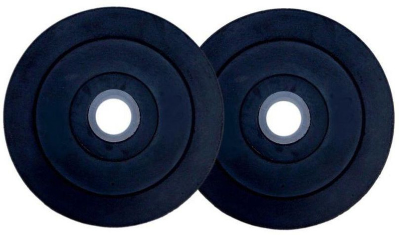 M P Leather Store 10kg pvc (unbreakable) plate 5kg each Black Weight Plate(10 kg)