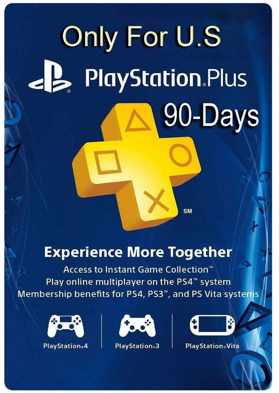 Playstation Plus 90 Days PSN CARD US (US Account Only) for PS4