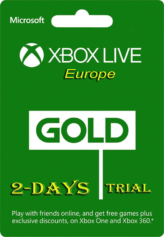 Xbox Live Gold 2 Days Trial Code (EU Account Only ) for Xbox One