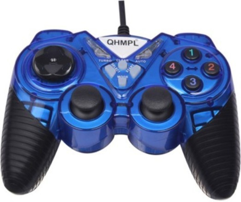 QHMPL Dual Shock Quantum Gaming Pad  Gamepad(Red, Blue, For PC) RS.399 (64.00% Off) - Flipkart