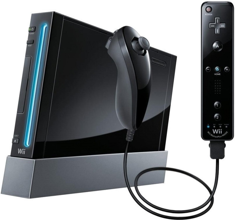 Nintendo Wii Console Bundle Console GB with Wii Sports 5X1 and Wii Sports Resort(Black)