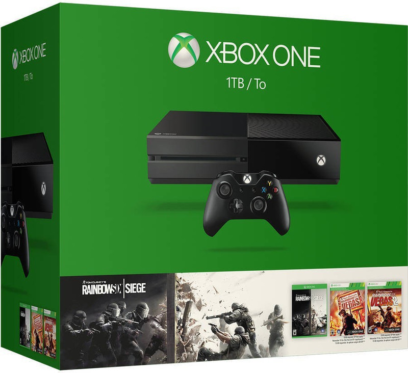Microsoft Xbox One 1 TB with Tom Clancy's Rainbow Six Siege(Black)