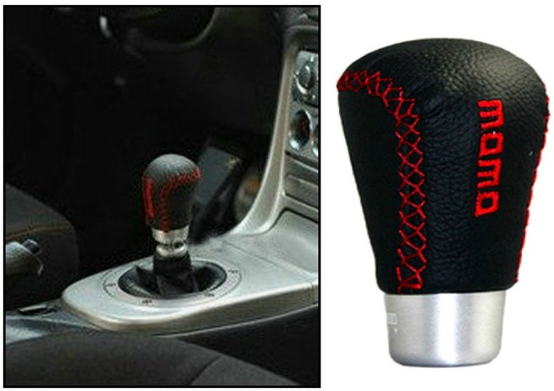 Auto Hub Leather, Plastic Gear Knob For(Black, Red)