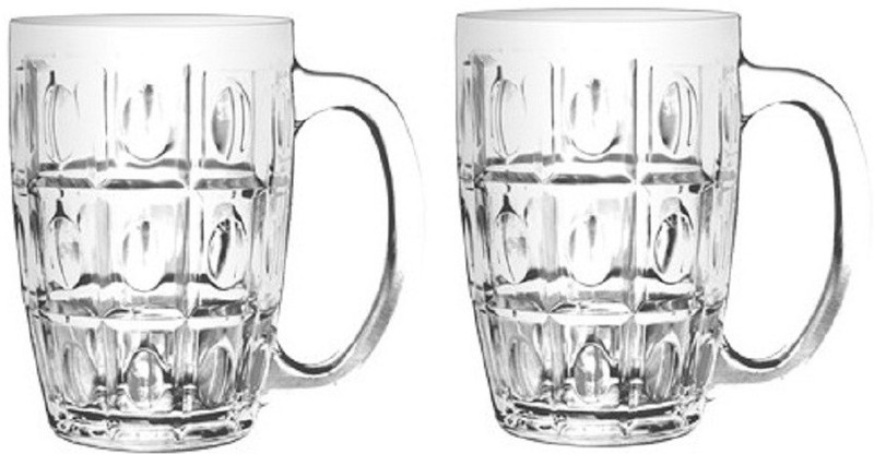 Lucky Thailand (Pack of 2) LG115 Glass Set Beer Mug(400 ml, Glass, Clear)
