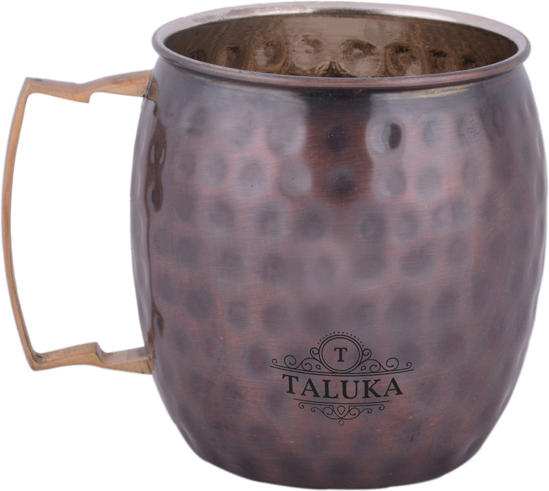 TALUKA Moscow Mule 07 Glass Beer Mug(530 ml, Copper, Black, Brown, Gold)