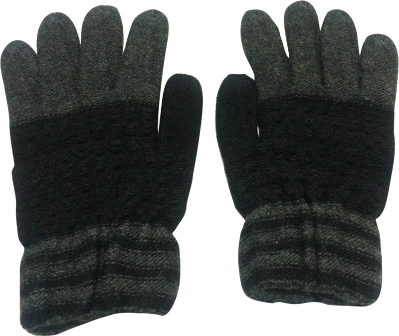 Graceway Woolen Self Design Winter Men Gloves