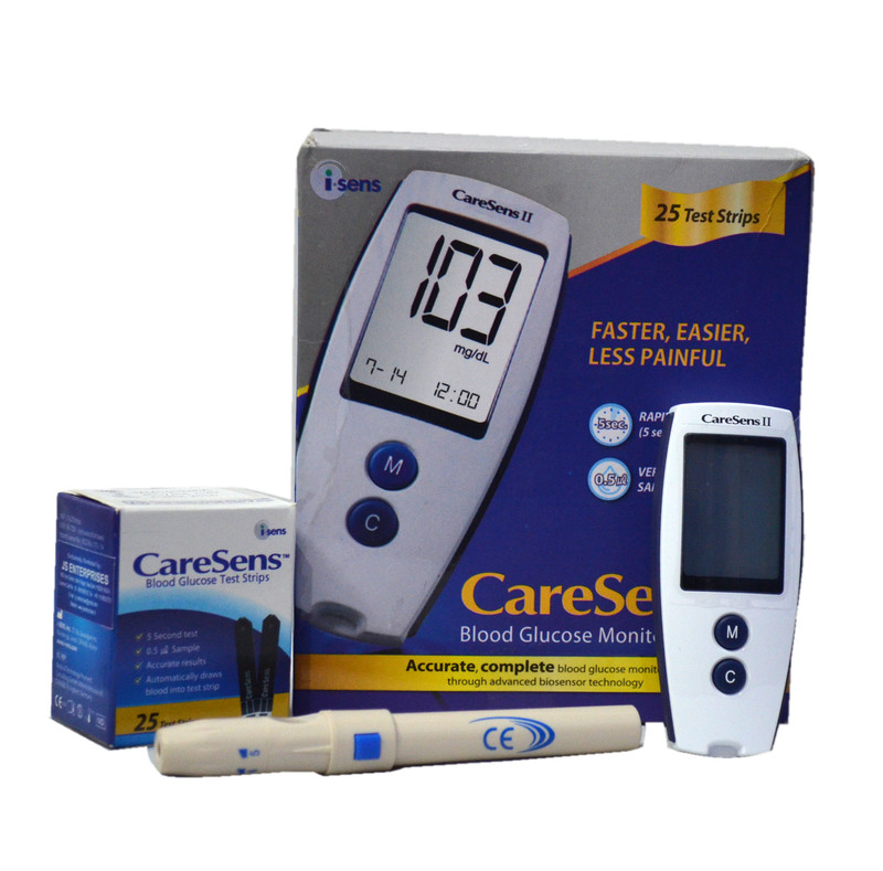 caresens Easy Gluco plus Glucometer(White)