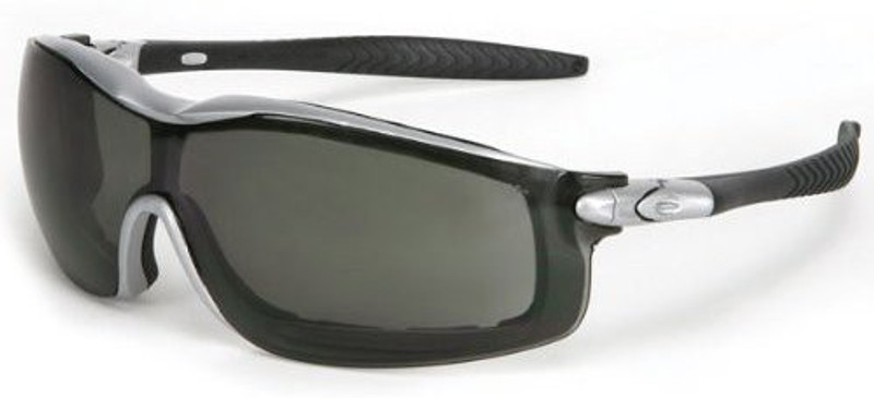 MCR Safety Rattler - Gray lens Cricket Goggles(Black, Silver)