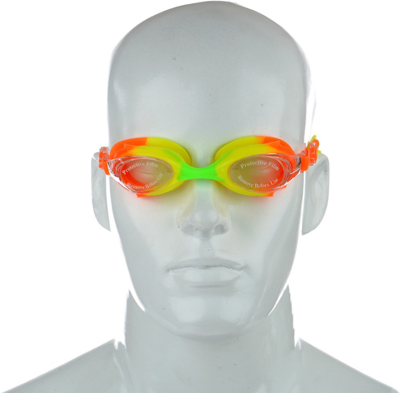 Veera V-2400 Swimming Goggles(Orange, Yellow, Green)