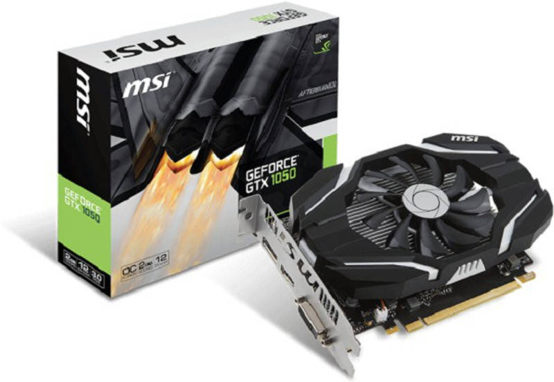 MSI NVIDIA GeForce GTX 1050 2G OC 2 GB GDDR5 Graphics Card(Black)
