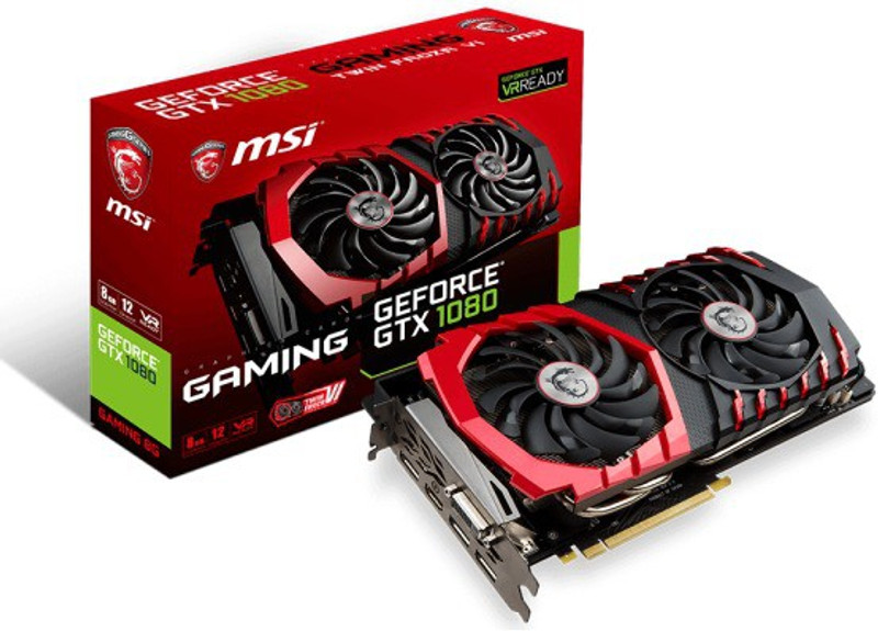 MSI NVIDIA GTX 1080 GAMING 8G 8 GB GDDR5X Graphics Card(Black, Red)