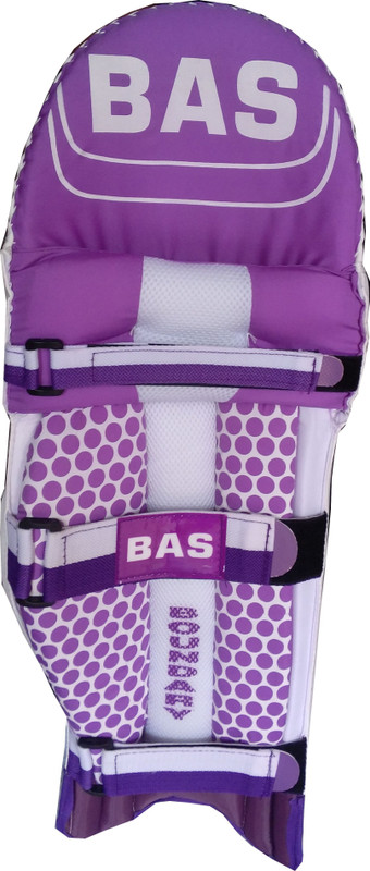 BAS Boundary Large Men's (44 - 48 cm) Batting Pad(White, Purple, Men)