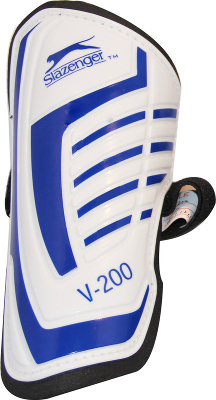 Slazenger V200 Football Shin Guard(White, Blue)