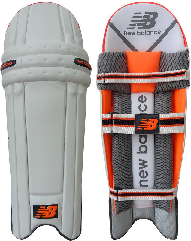 New Balance DC 580 Boys (32 - 35 cm) Batting Pad(Orange /White, Boys)