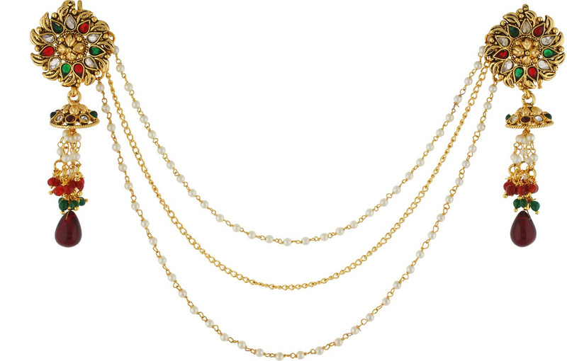 Vama Fashions Antique Traditional Double side Hair Pin(Multicolor) Vama Fashions Antique Traditional Double side Hair Pin(Multicolor)