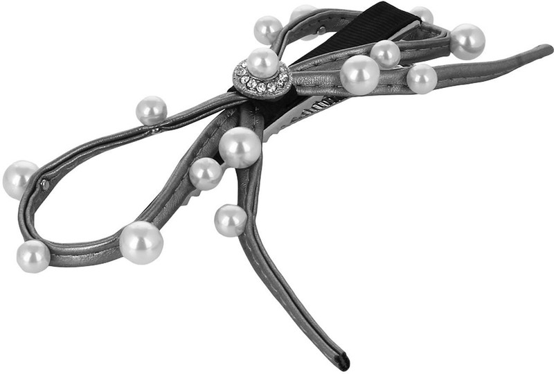 Fayon Contemporary Statement White Multi Pearl Black Hair Pin(White) Fayon Contemporary Statement White Multi Pearl Black Hair Pin(White)