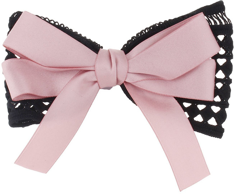 Fayon Fashion Statement Pink Bow Style Simple Hair Clip(Pink)