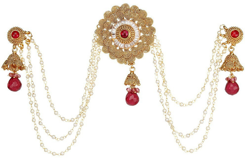9blings New Hot Bollywood Colletion Hair Accessory Set(Gold) 9blings New Hot Bollywood Colletion Hair Accessory Set(Gold)