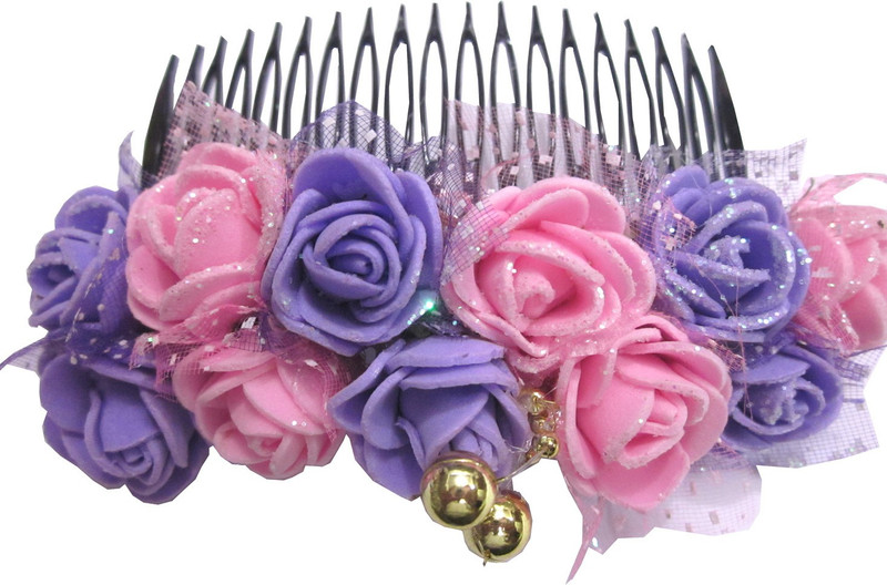 Apeksha Arts Floral Comb Design Hair Pin(Blue) Apeksha Arts Floral Comb Design Hair Pin(Blue)