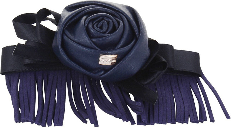 Fayon Daily Casual Work Blue Leather Rose Hair Clip(Blue) Fayon Daily Casual Work Blue Leather Rose Hair Clip(Blue)