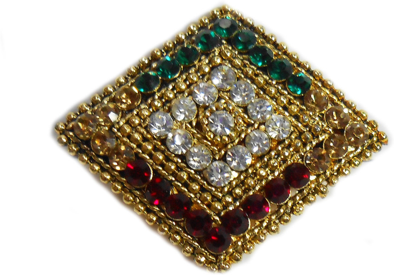 Shubh 4u Square Multi Colored Stone Hair Clip(Multicolor)