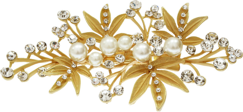 Mansiyaorange Latest wedding fashionable Trendy Side pin wedding collection Hair Clip(Gold)