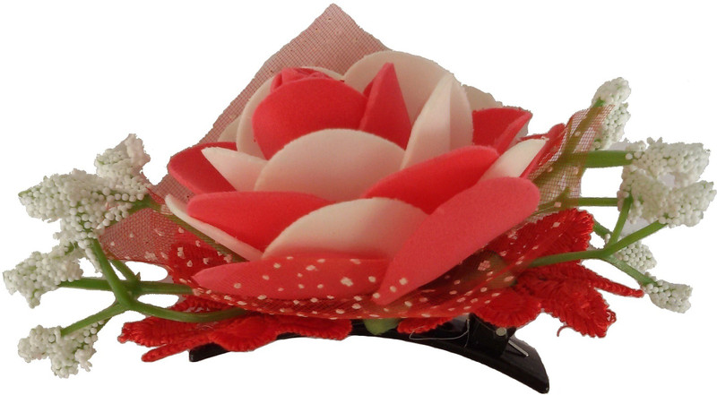 Viva Fashions Flower Bunch Hair Clip(Red)
