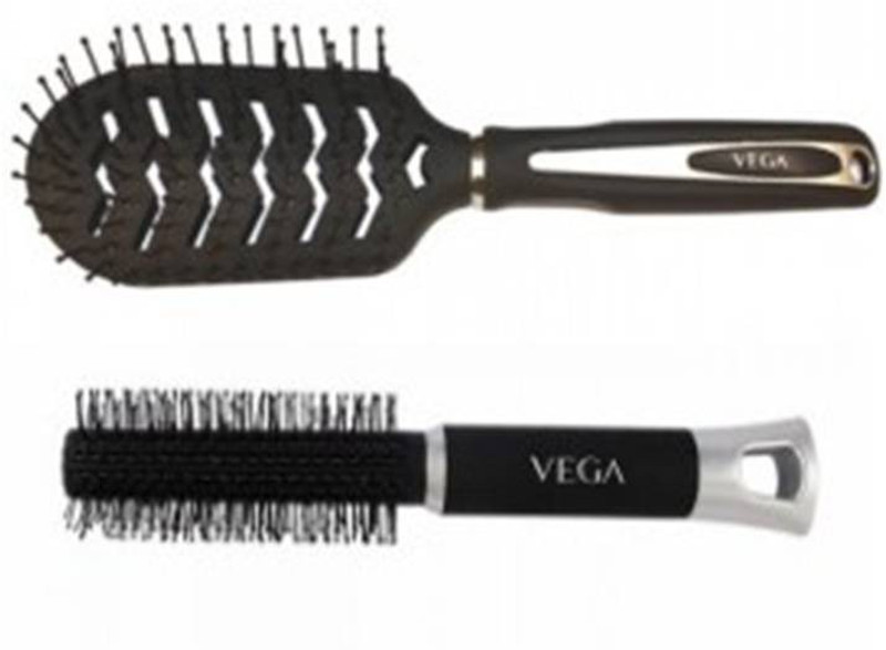 VEGA Round Brush E7-RB N & Vent Brush E7-VB (Pack Of 2)