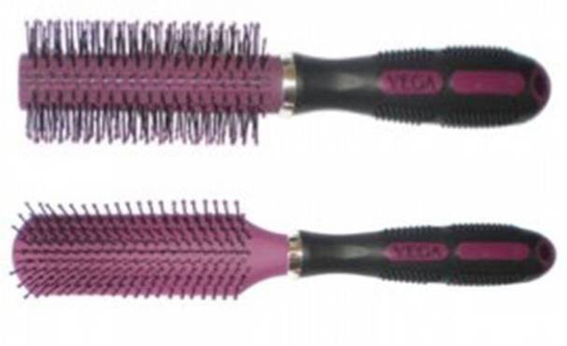 VEGA Flat Brush E6-FB & Round Brush E6_RB (Pack of 2 )