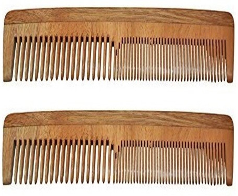 Majik 100% Neem Wood Comb set of 2