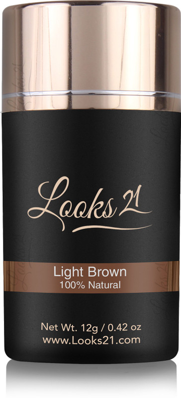 Looks 21 Hair Building Fiber - Light Brown(9 g) RS.2100 (42.00% Off) - Flipkart
