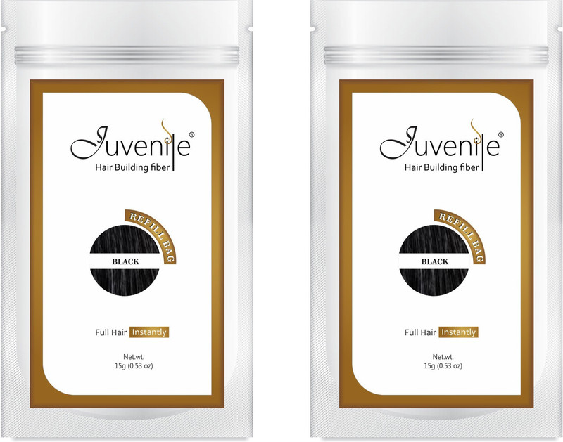Juvenile Hair Building Fiber Refill Bag of Black(30 g) RS.3398 (59.00% Off) - Flipkart