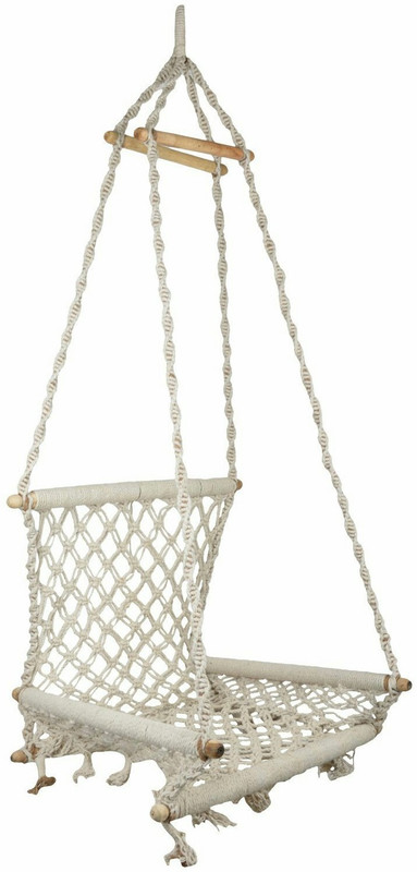 Curio Centre Jute Swing(White)