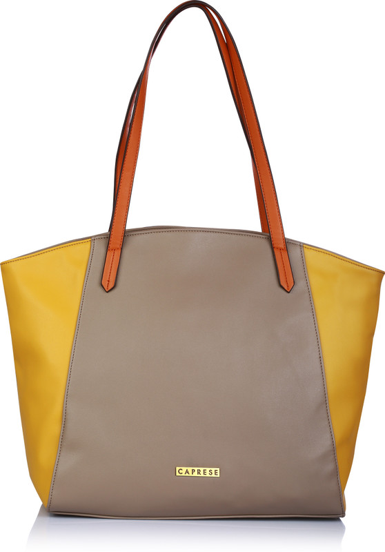 Caprese Women Grey, Yellow Tote
