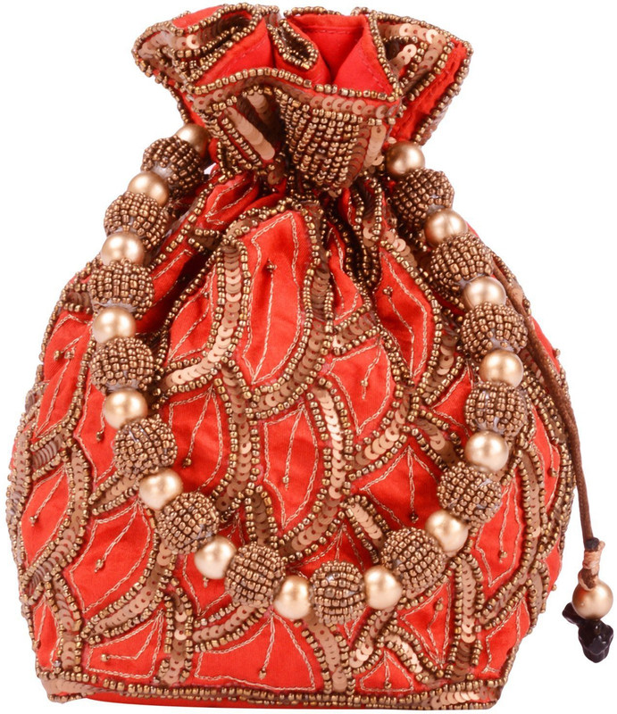 Clubb Moti Botua Bag Silk Squre Cosmetic Bag(Multicolor) Clubb Moti Botua Bag Silk Squre Cosmetic Bag(Multicolor)