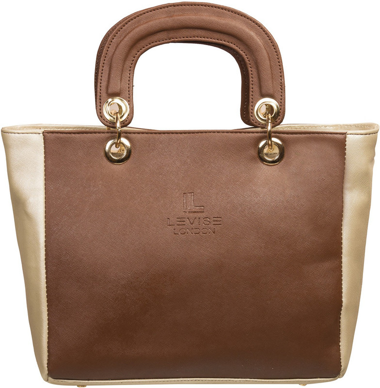 Levise London Women Brown, Beige Hand-held Bag Levise London Women Brown, Beige Hand-held Bag