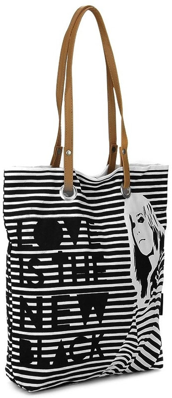 Kanvas Katha Women White, Black Tote