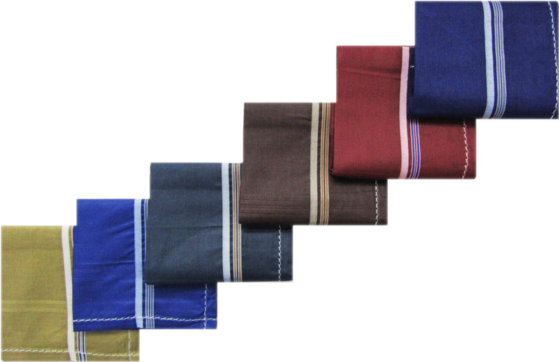 Rc. Royal Class Colored Borders Handkerchief(Pack of 6)