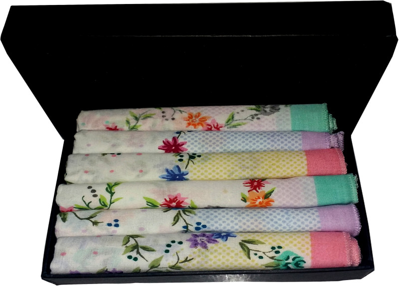 Shopmania Floral Handkerchief(Pack of 6)